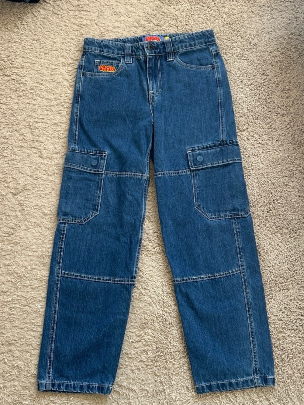 Empyre Kids Cargo Jeans in Dark Blue Denim